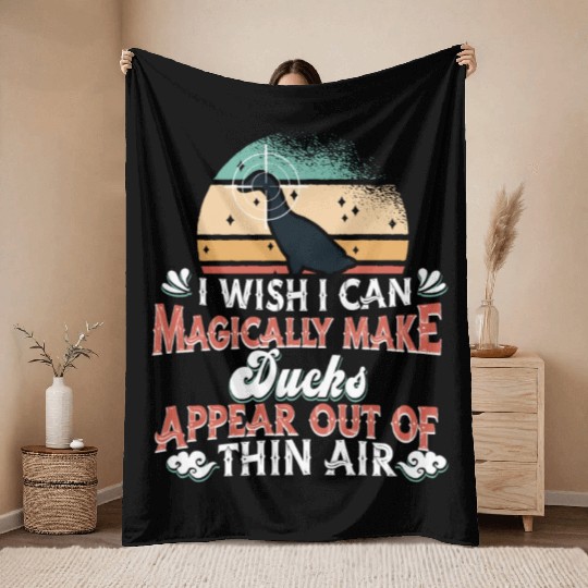 Duck Hunting Throw Blankets