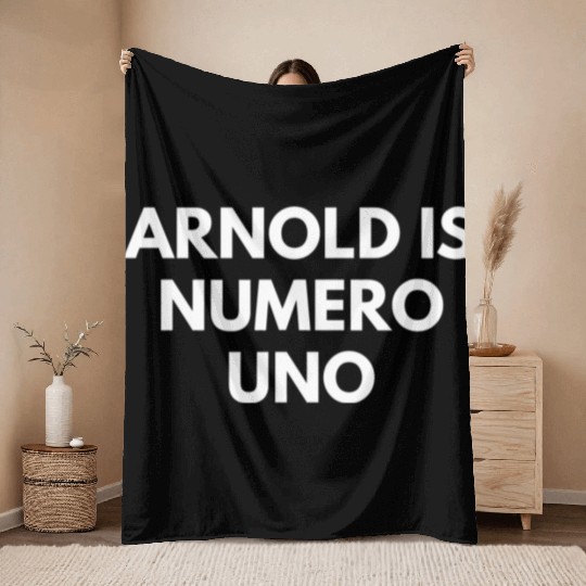 Arnold Is Numero Uno Gym Throw Blankets
