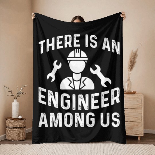 Funny Engineer Throw Blankets