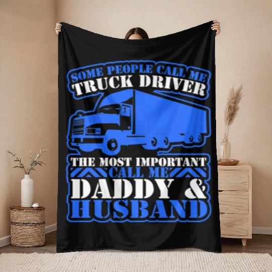 Most Important People Call Me Daddy Husband Cool Throw Blankets