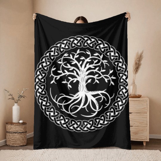Celtic Tree of Life Throw Blankets