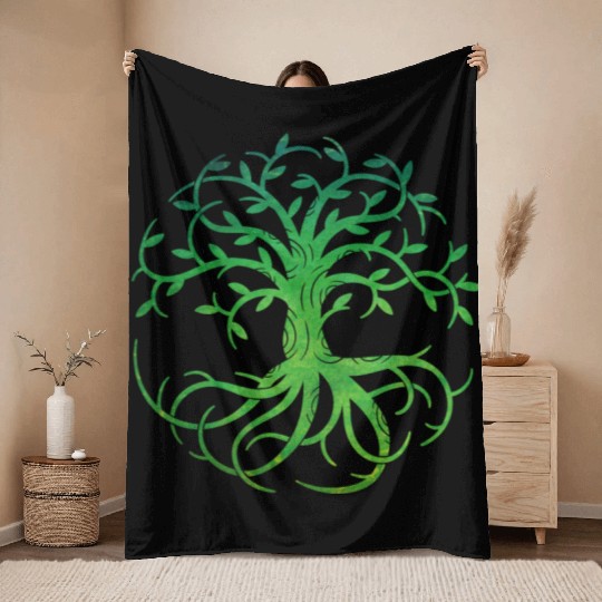 Celtic Tree of Life Throw Blankets