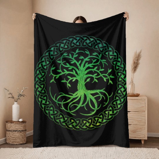 Celtic Tree of Life Throw Blankets