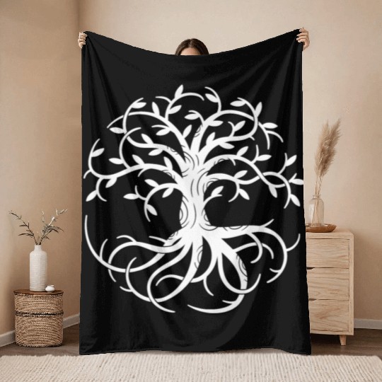 Celtic Tree of Life Throw Blankets