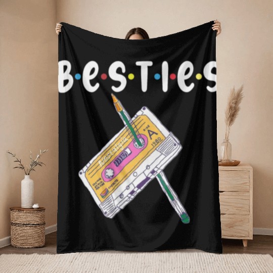 besties, bestfriend, best friend Throw Blankets