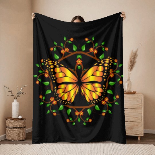 Monarch Butterfly Save our butterflies Throw Blankets