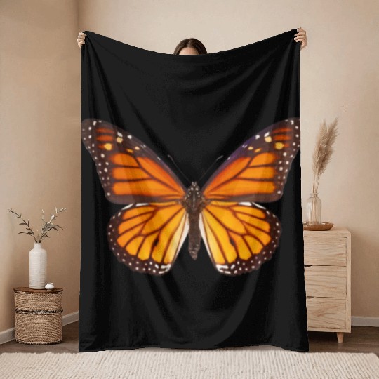 Monarch Butterfly Lover Throw Blankets Plant Milkweed