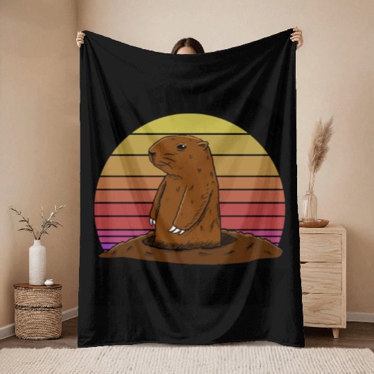 My Favourite Holiday Groundhog Throw Blankets