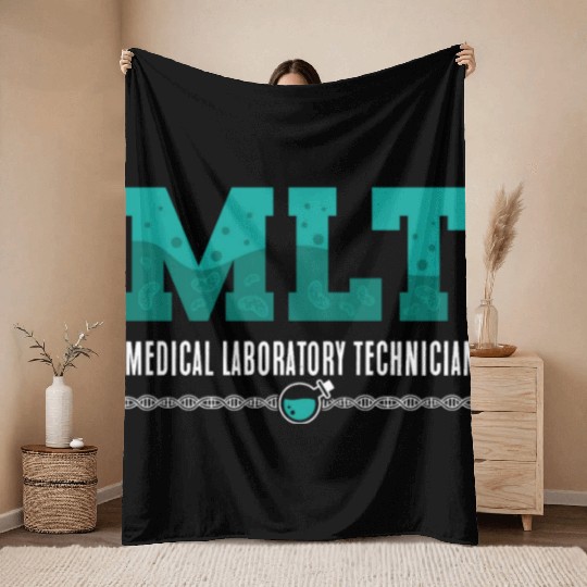 Lab Tech MLT Medical Laboratory Technician Science Throw Blankets