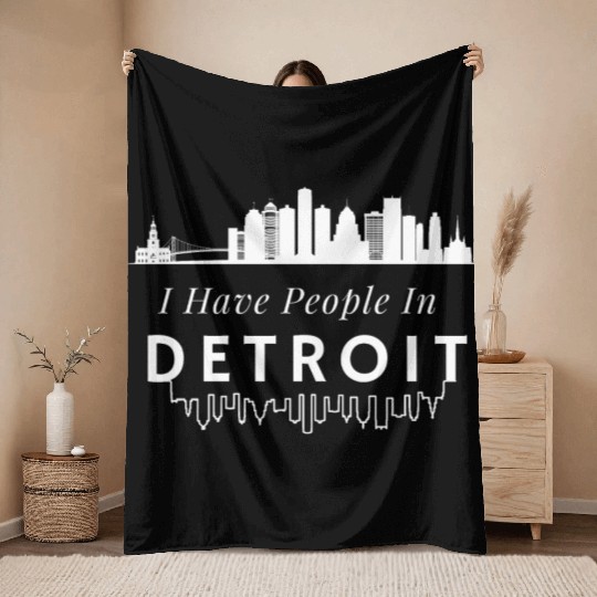 I Have People In Detroit,Michigan,Detroit in mind Throw Blankets