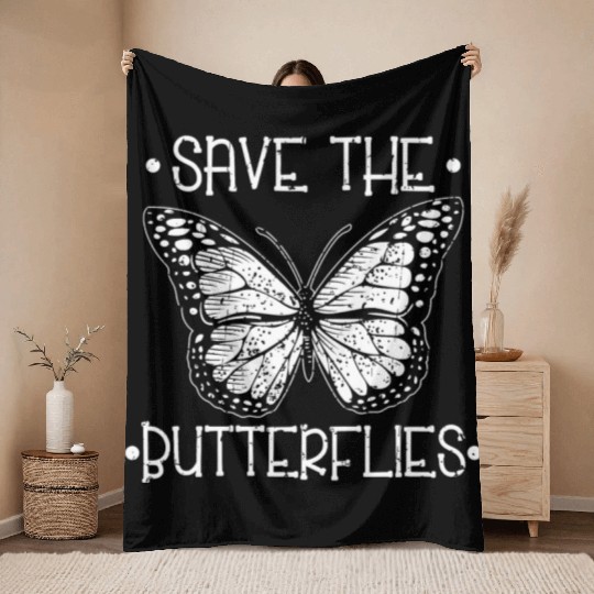 Save The Butterflies Monarch Vintage Collection Throw Blankets
