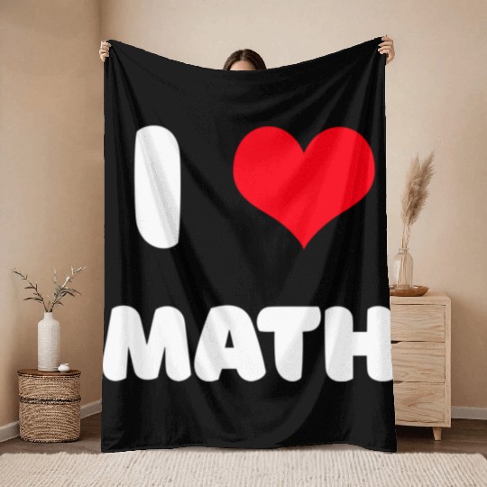 I love math Throw Blankets