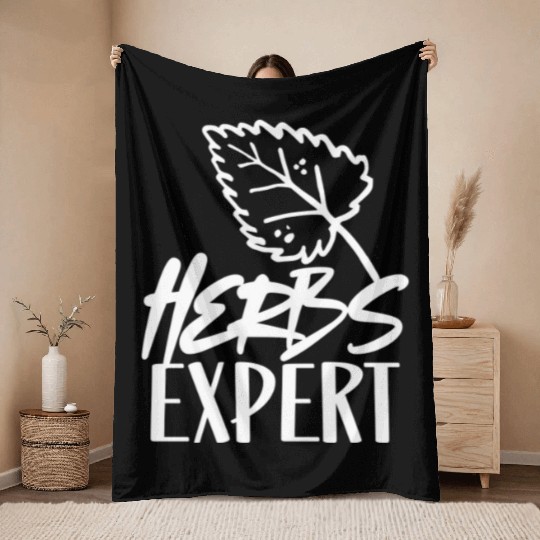 Herbs Expert Herb Herbalist Herbalism Gardening Throw Blankets