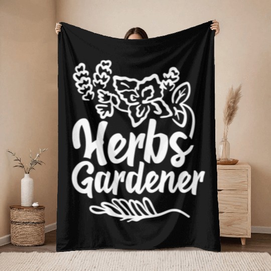 Herbs Gardener Gardening Herbalism Herb Herbalist Throw Blankets