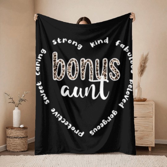 Bonus Aunt Appreciation Proud Bonus Auntie Gifts Throw Blankets