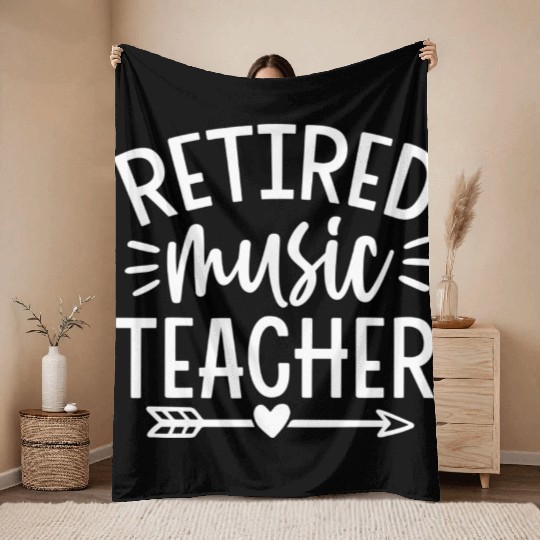 Retired Music Teacher Throw Blankets
