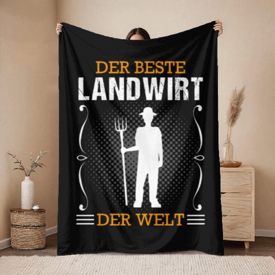 Farmer Profession Farm Work Agriculture Gift Throw Blankets