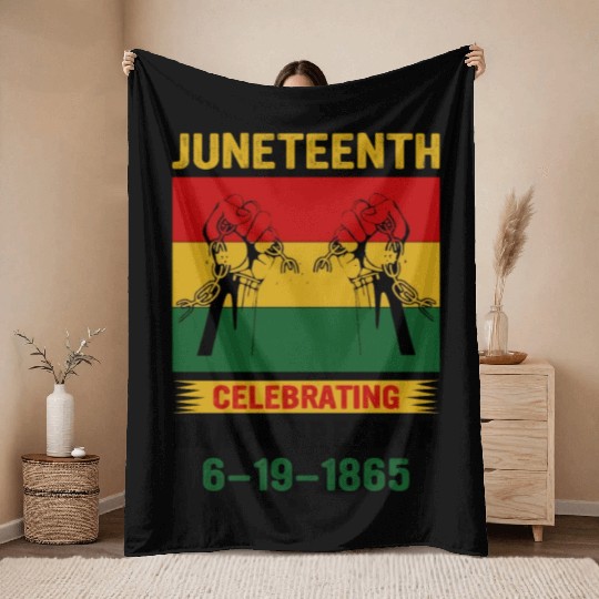 Juneteenth Black History Day Pride Gift Throw Blankets