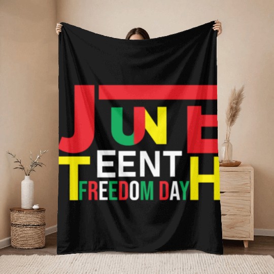 Juneteenth Black History Day Pride Gift Throw Blankets