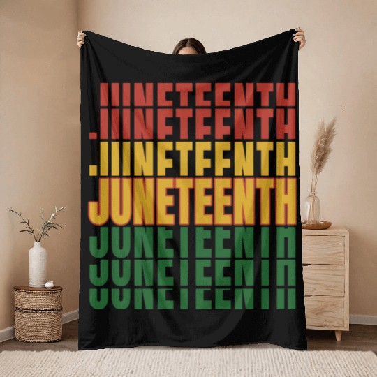 Juneteenth Black History Day Pride Gift Throw Blankets