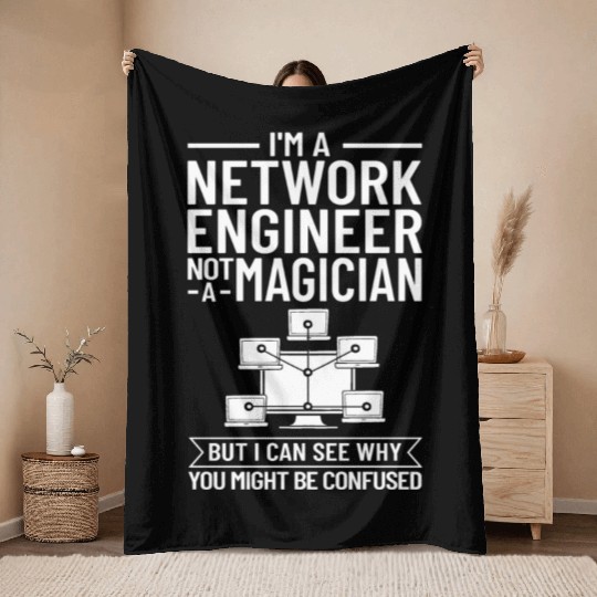 Network Engineer Director Computer Engineering Throw Blankets