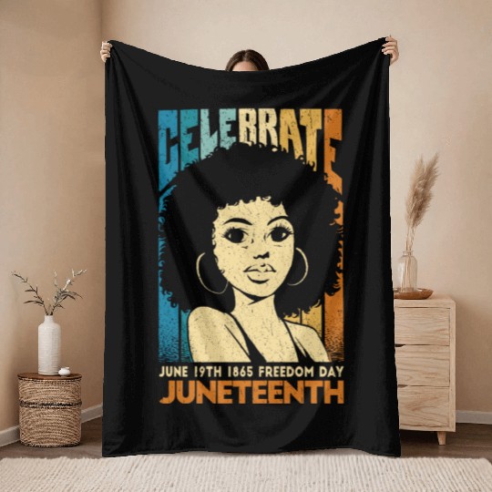 juneteenth-independence, Black History Active Throw Blankets
