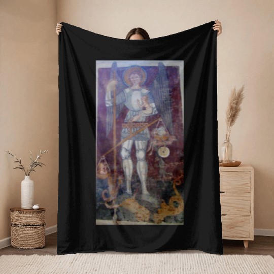 Saint Michael Throw Blankets