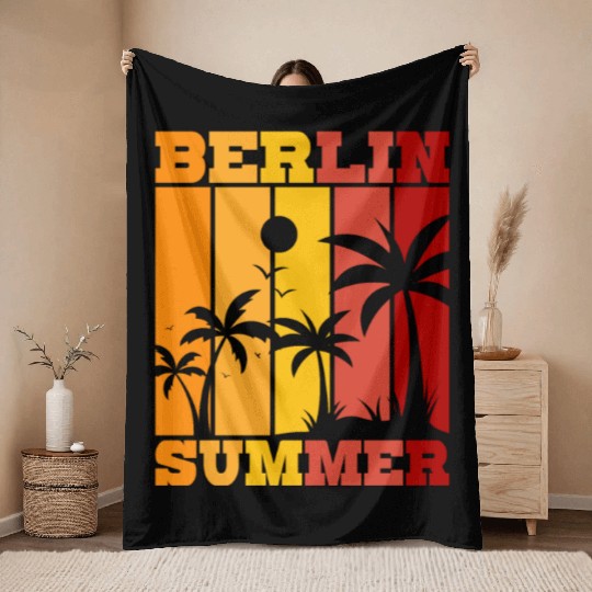 Berlin summer Throw Blankets
