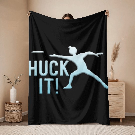 Huck It Throw Blankets Ultimate Frisbee Flying Disc Golf