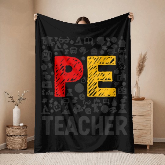 Physical Education Teacher PE Teacher Throw Blankets