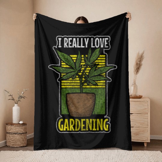 Hemp Stoner Hashish Throw Blankets