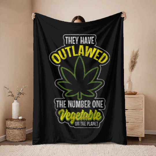 Hemp Stoner Hashish Cbd Throw Blankets