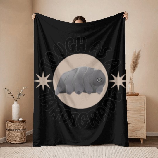 tough as a tardigrade,waterbear,science puns Throw Blankets