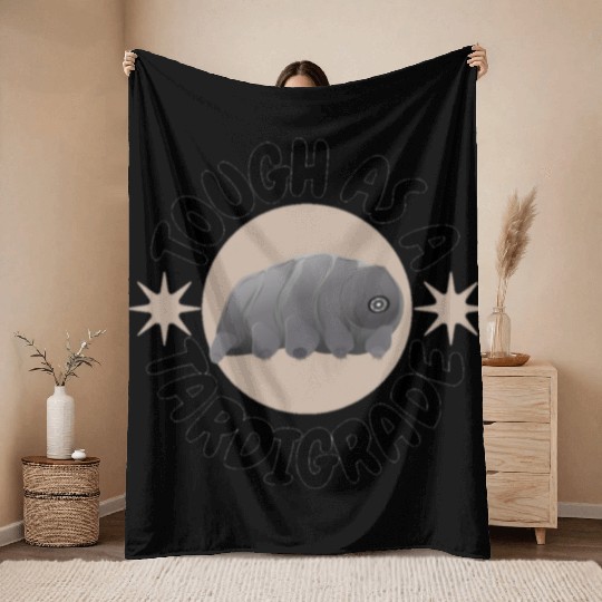 tough as a tardigrade,waterbear,science puns Throw Blankets