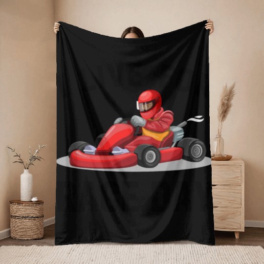 I Live For Race Day Throw Blankets