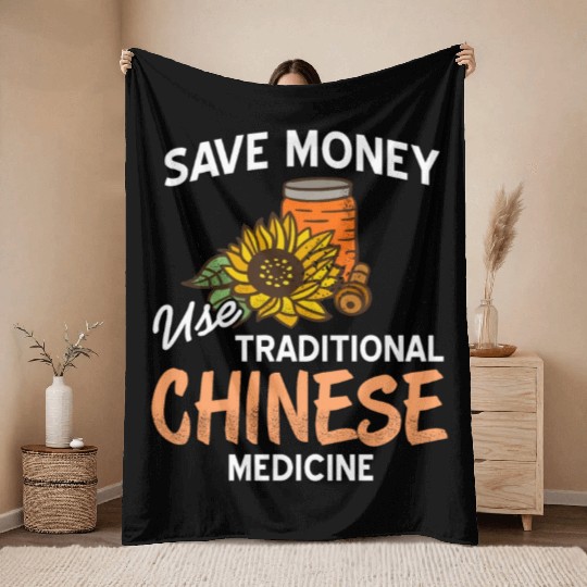 Save Money Use Traditional Chinese Medicine Throw Blankets