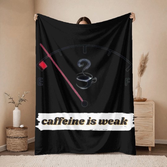 caffeine est faible Throw Blankets