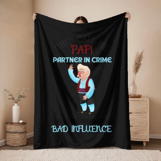 They call me Grandpa, father's day Throw Blankets