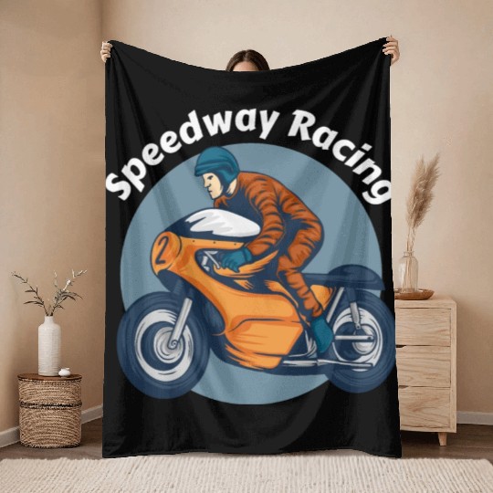 Speedway Racing Throw Blankets