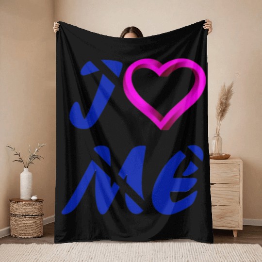 love / i love me / fall in love Throw Blankets