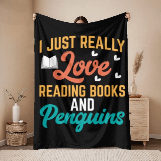 Books Penguin Lover Throw Blankets