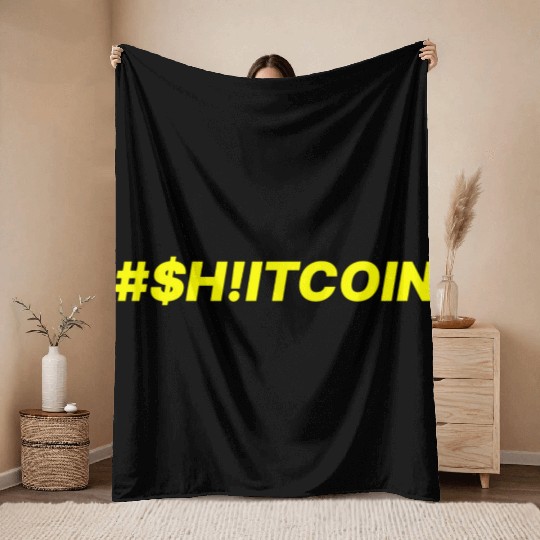 Bitcoin Dip Throw Blankets