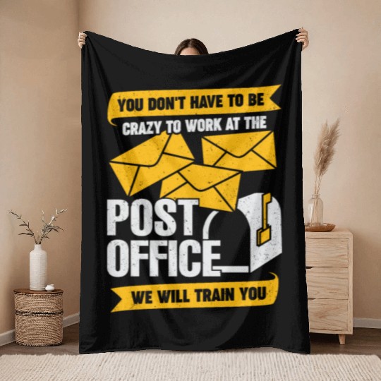 Funny Post Office Postal Worker Gift Throw Blankets