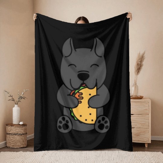 Cane Corso Taco Lover Throw Blankets