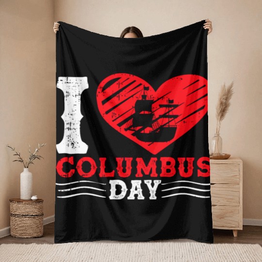 Columbus Day Italian Pride Throw Blankets
