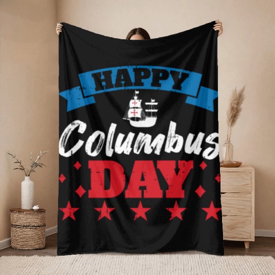 Columbus Day Italian Pride Throw Blankets