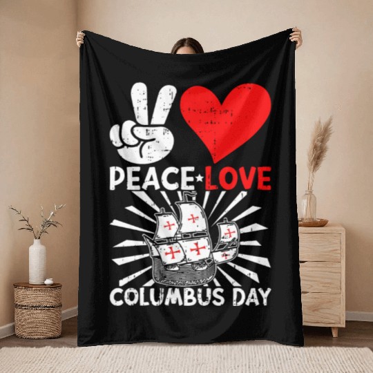 Columbus Day Italian Pride Throw Blankets