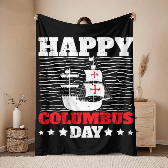 Columbus Day Italian Pride Throw Blankets