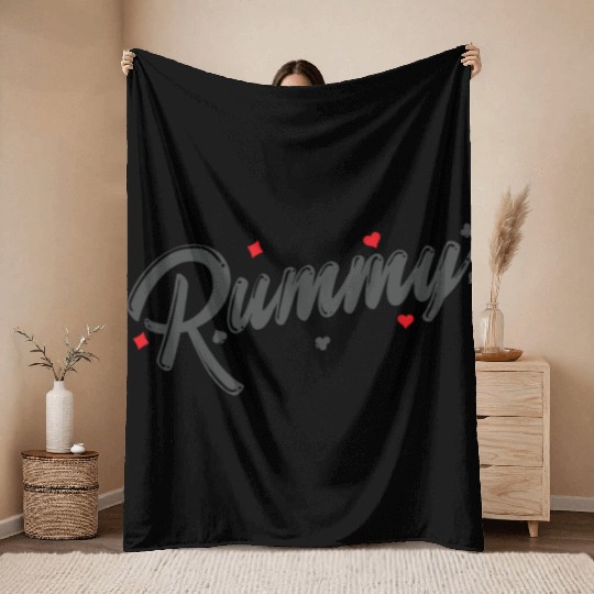 Rummy Hobby Card Game Romme playing Card Throw Blankets