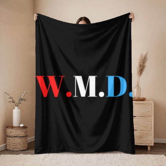 WMD (Red, White and Blue Pro USA version) Throw Blankets